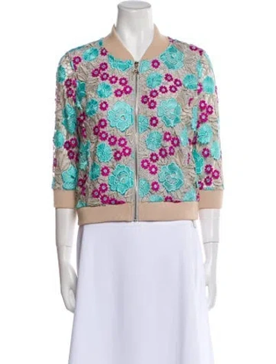Pre-owned Patrizia Pepe Printed Bomber Jacket In Multi