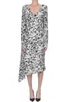 Patrizia Pepe Printed Mini Dress In White