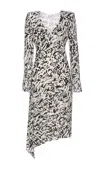 Patrizia Pepe Printed Mini Dress In Black