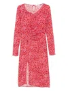 Patrizia Pepe Printed Midi Dress In Red