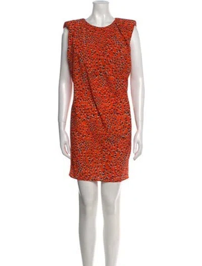 Pre-owned Patrizia Pepe Printed Mini Dress W/ Tags In Orange
