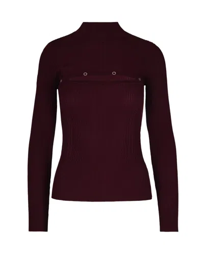 PATRIZIA PEPE PURPLE RED VISCOSE BLEND SWEATER