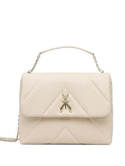 Patrizia Pepe Quilted Cross Body Bag In Neutral