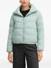 Patrizia Pepe Quilted-design Hooded Jacket In Green