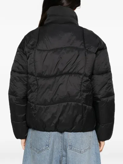 Patrizia Pepe Quilted Double-breasted Jacket In Black