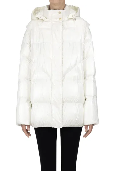 Patrizia Pepe Quilted Ecofirendly Down Jacket In White