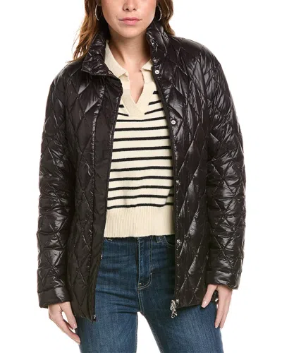 Patrizia Pepe Quilted Puffer Jacket In Black