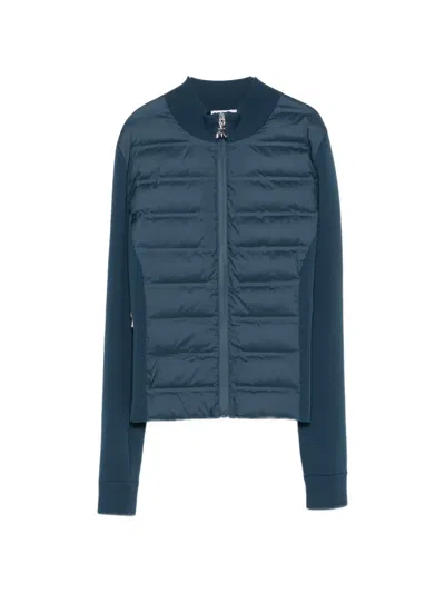 Patrizia Pepe Quilted Zipped Puffer Jacket In Blue