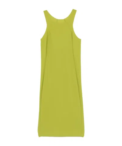 Patrizia Pepe Racer-back Sleeveless Dress In Burgundy