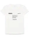 Patrizia Pepe Raised-text T-shirt In White