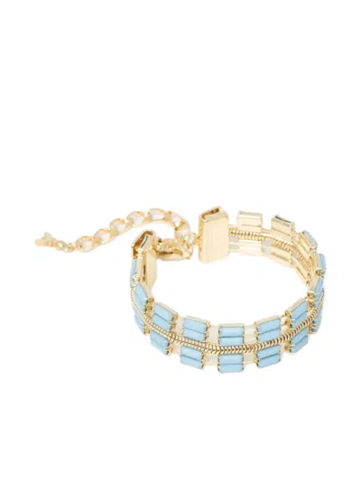 Patrizia Pepe Rectangle-stones Link Bracelet In Multi