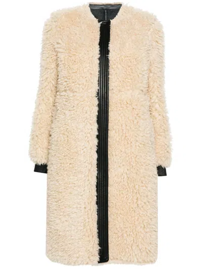 Patrizia Pepe Reversible Coat In White