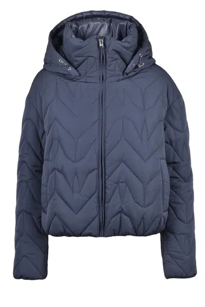 Patrizia Pepe Reversible Down Jacket - Grey In Blue