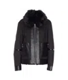 Patrizia Pepe Zip-up Faux Fur Jacket In Black