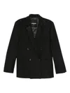 Patrizia Pepe Rhinestone-embellished Blazer In Black