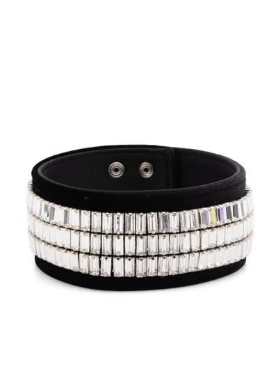 Patrizia Pepe Rhinestone-embellished Choker In Black