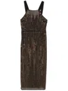 PATRIZIA PEPE RHINESTONE-EMBELLISHED MIDI DRESS