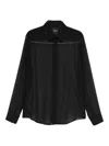 Patrizia Pepe Rhinestone-embellished Shirt In Black