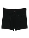 Patrizia Pepe Rhinestone-embellished Shorts In Black