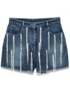 Patrizia Pepe Rhinestone-embellished Shorts In Blue
