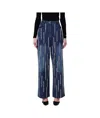 Patrizia Pepe Denim Trousers With Hanging Rhinestones