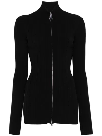 Patrizia Pepe Gerippter Cardigan In Schwarz