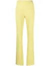 Patrizia Pepe Rib-knit Pants In Yellow