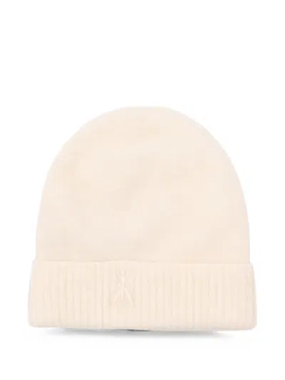 Patrizia Pepe Ribbed-knit Beanie Hat In Neutral