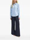 Patrizia Pepe Ring-detail Shirt In Blue