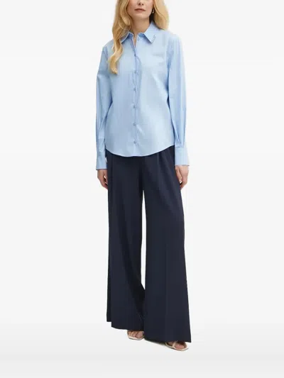 Patrizia Pepe Ring-detail Shirt In Blue