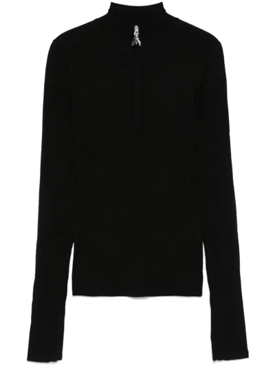 Patrizia Pepe Roll-neck Jumper In Black