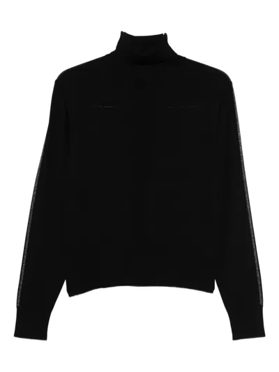 Patrizia Pepe Roll-neck Sweater In Black