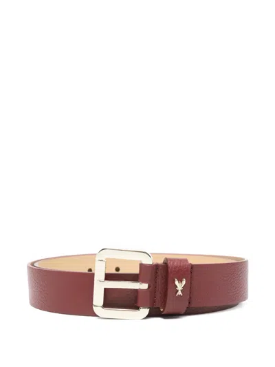 Patrizia Pepe Roller Buckle Adorned Belt In Brown