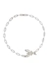 Patrizia Pepe Rolo Choker Necklace With Rhinestones