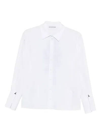 Patrizia Pepe Rose-motif Shirt In White