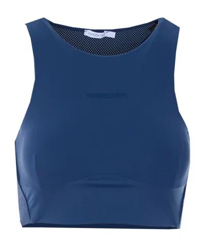 Patrizia Pepe Round-neck Sleeveless Vest In Blue