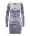 Patrizia Pepe Ruched Mini Dress In Gray
