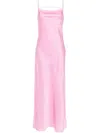 Patrizia Pepe Satin Mermaid Maxi Dress In Pink