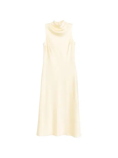 Patrizia Pepe Satin Midi Dress In Animal Print