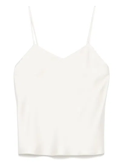 Patrizia Pepe Satin Top In Blue