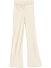 Patrizia Pepe Satin Trousers In Neutrals