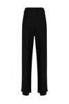 Patrizia Pepe Satin Trousers With Belt In Nero