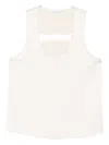 Patrizia Pepe Scoop-neck Sleeveless Top In White