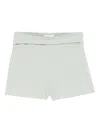 Patrizia Pepe Seam-detail Tailored Shorts In Green