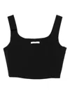 Patrizia Pepe Seam-detail Top In Black