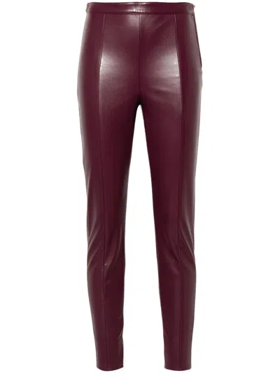 Patrizia Pepe Seam-detailed Leggings In Purple
