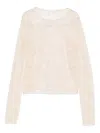 Patrizia Pepe Sequin-embellished Blouse In Neutral