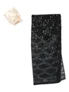 Patrizia Pepe Sequin Lace Skirt In Black