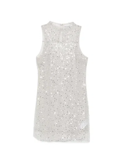 Patrizia Pepe Sequin-embellishment Mini Dress In Gray