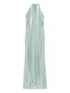 Patrizia Pepe Sequinned Spaghetti-strap Dress In Blue